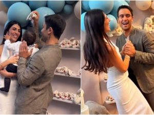 Giulia Salemi e Pierpaolo Pretelli festeggiano il battesimo di Kian, le foto del party a tema per il figlio