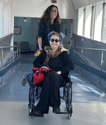 Enrica Bonaccorti con la figlia