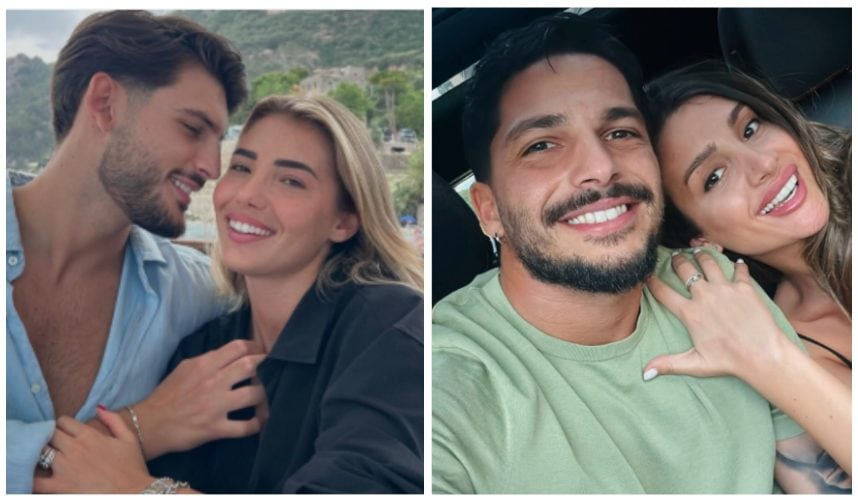 A sinistra, Martina e Ciro. A destra, Gianmarco e Cristina.