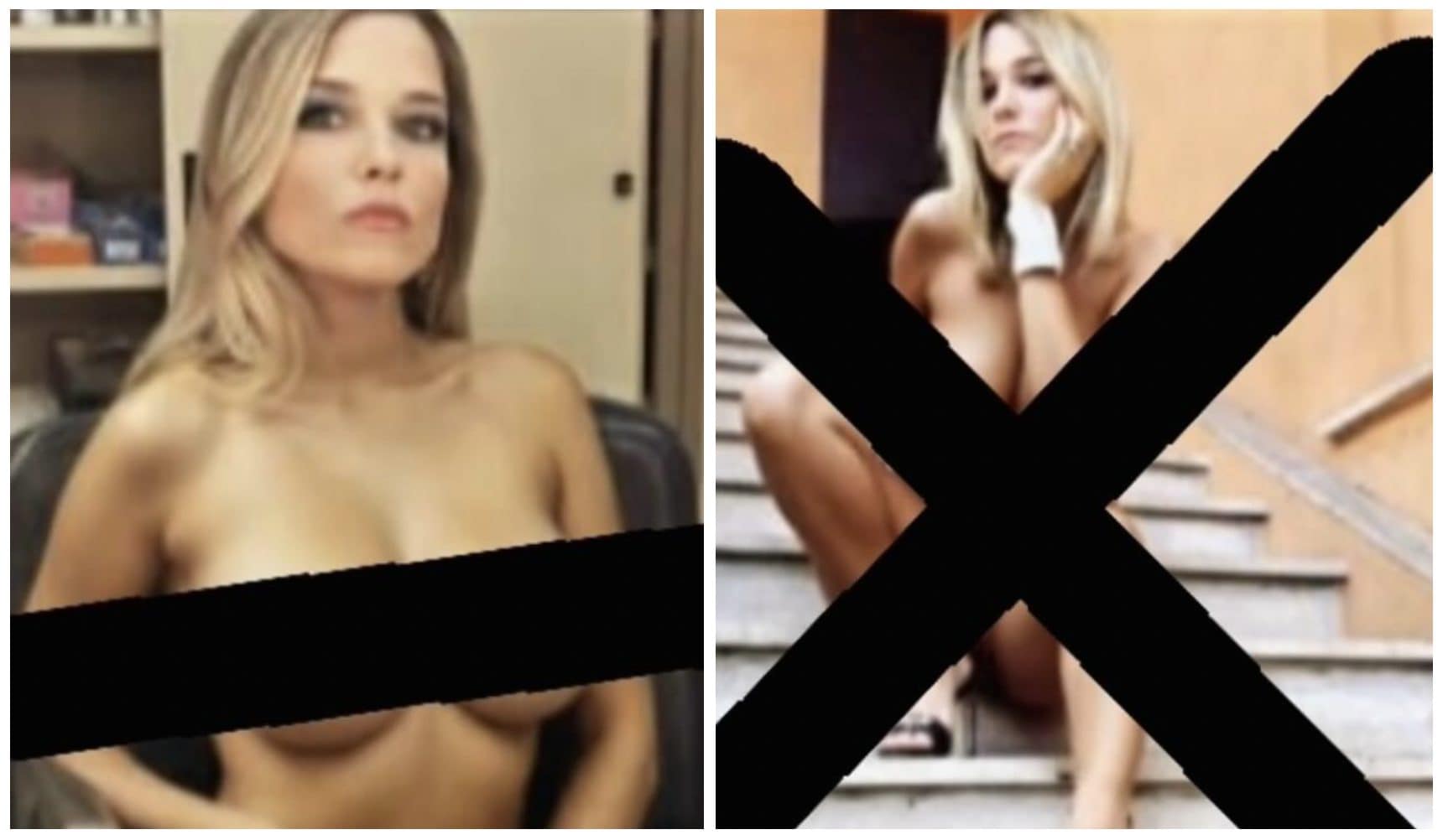 Le foto di Francesca Barra manipolate con Ia, pubblicate da lei sui social.