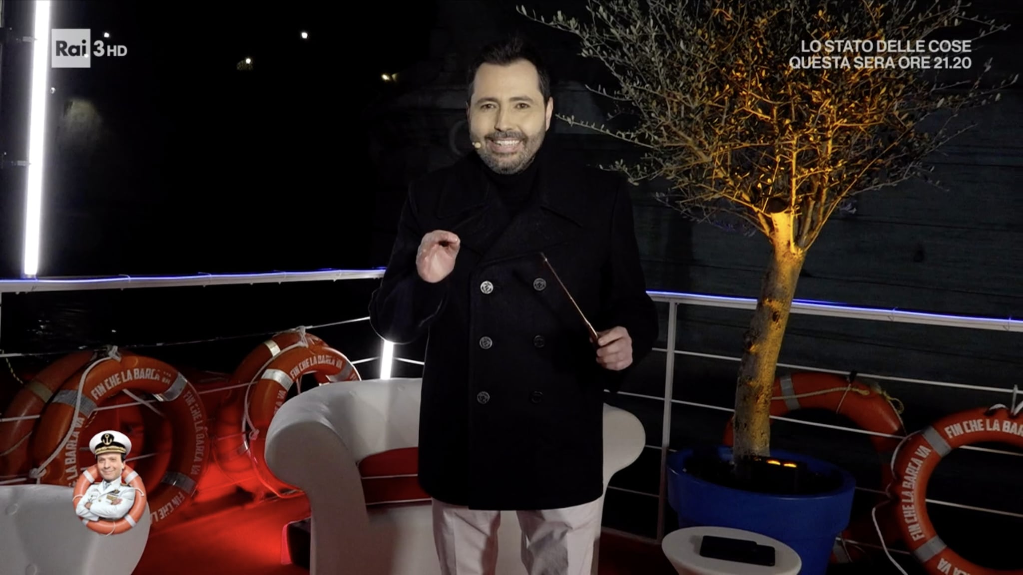 Patrick Facciolo in un momento di Finché la barca va.