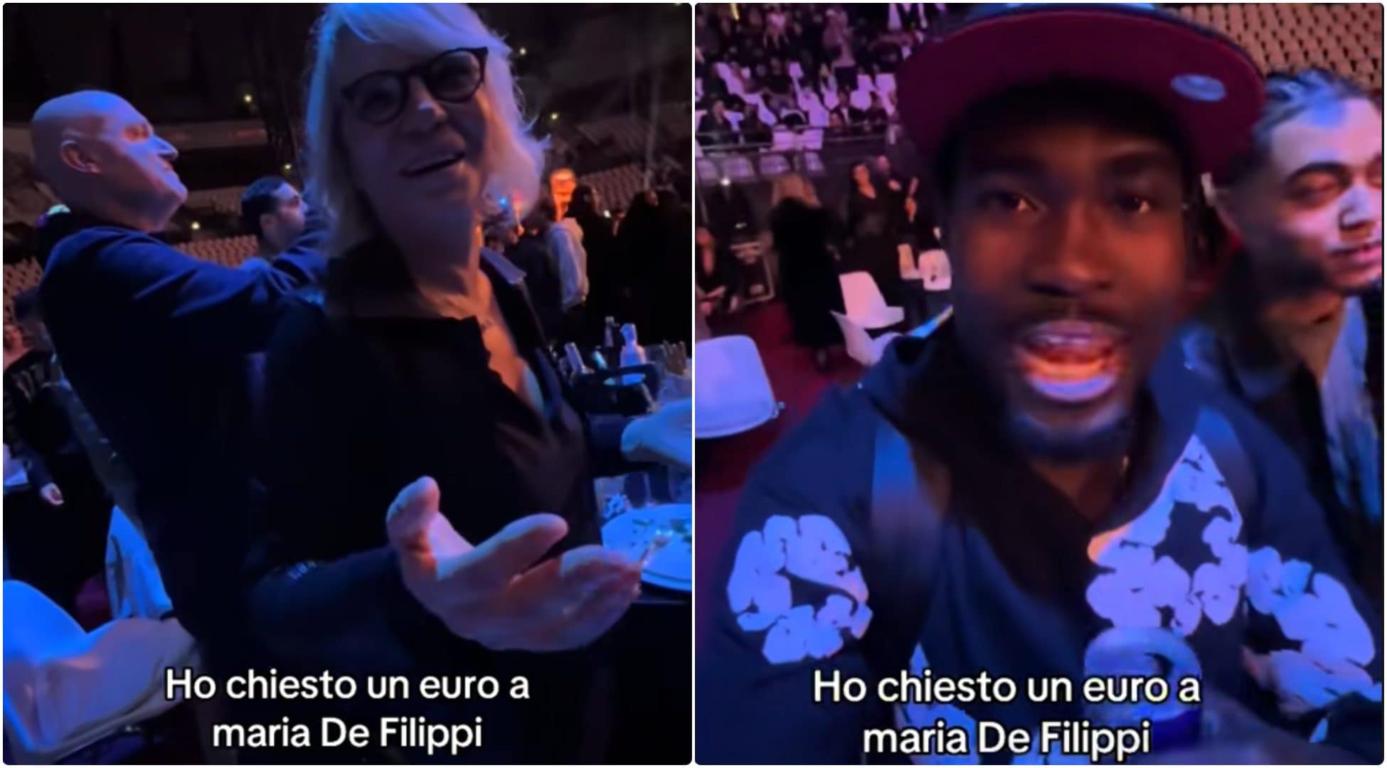Si avvicina a Maria De Filippi per chiederle un euro: “Non ce l’ho”, e interviene la sicurezza