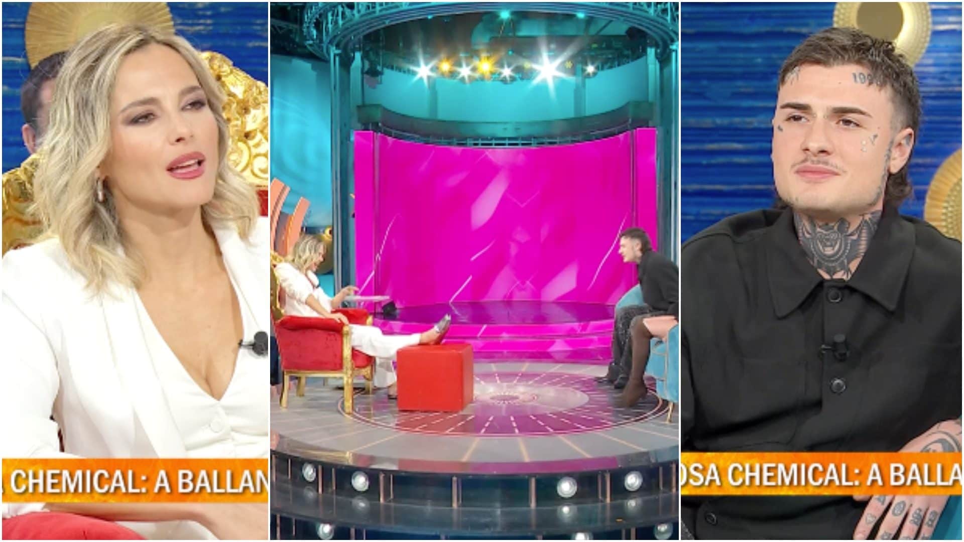 Francesca Fialdini scherza sul feticismo di Rosa Chemical: "Scusa il piede, so che tu hai un debole però"