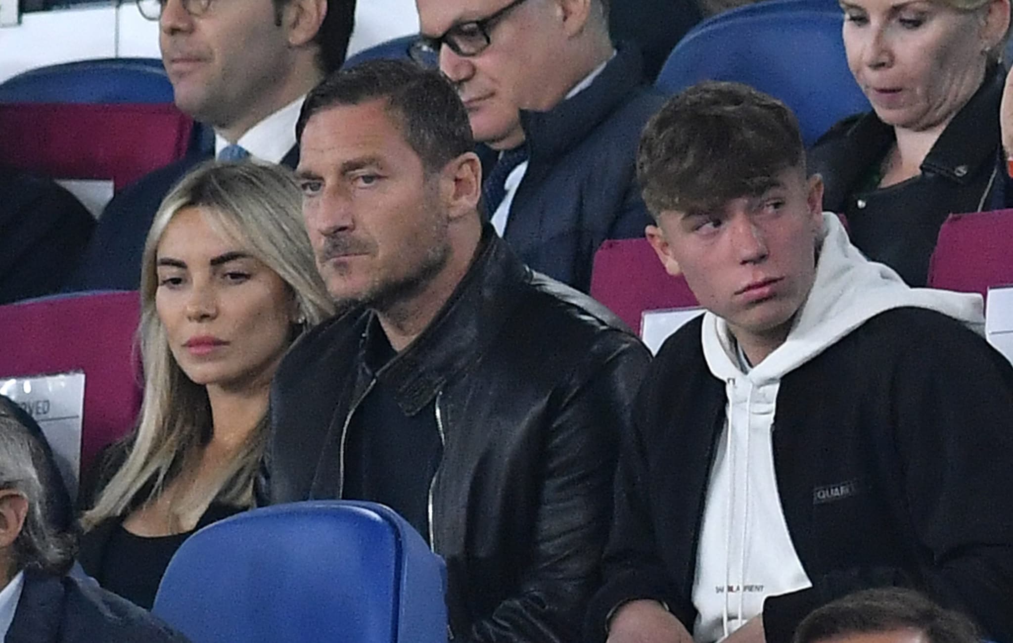 In foto, Noemi Bocchi, Francesco Totti e Cristian