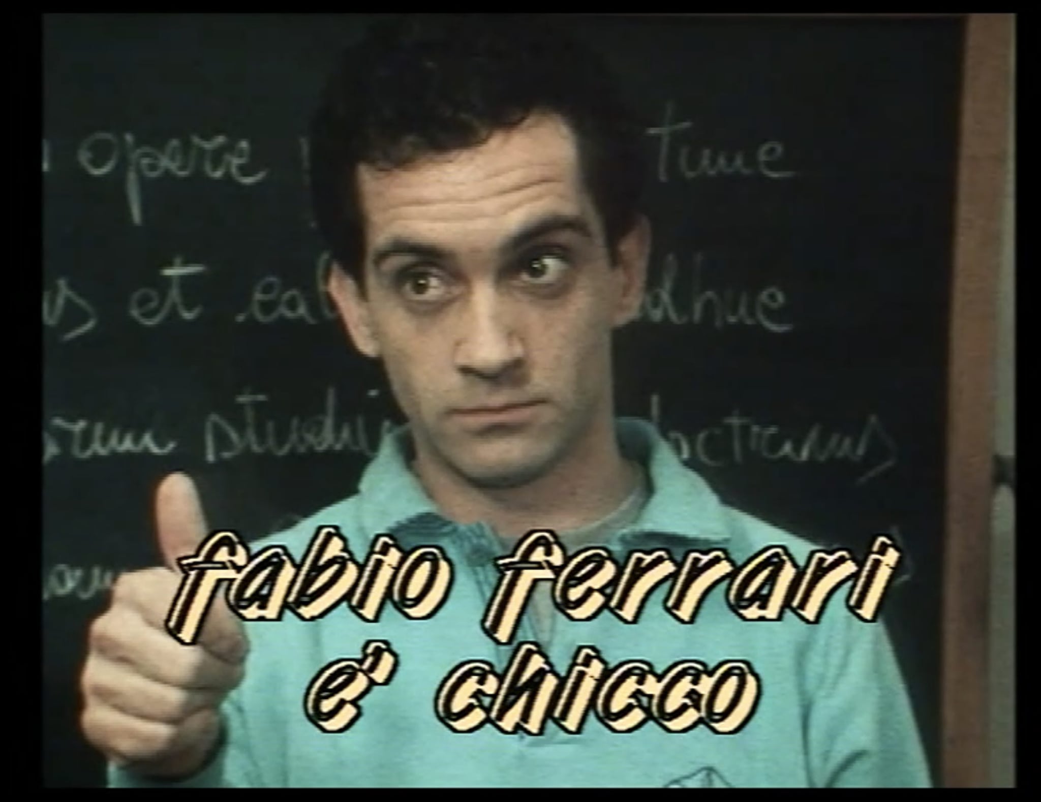 Fabio Ferrari nella sigla d’apertura de I Ragazzi della III C.