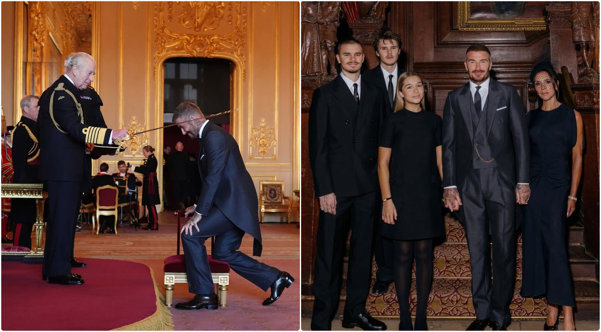 Re Carlo nomina “sir” David Beckham: l’intera famiglia ricevuta a Windsor, assente il figlio Brooklyn