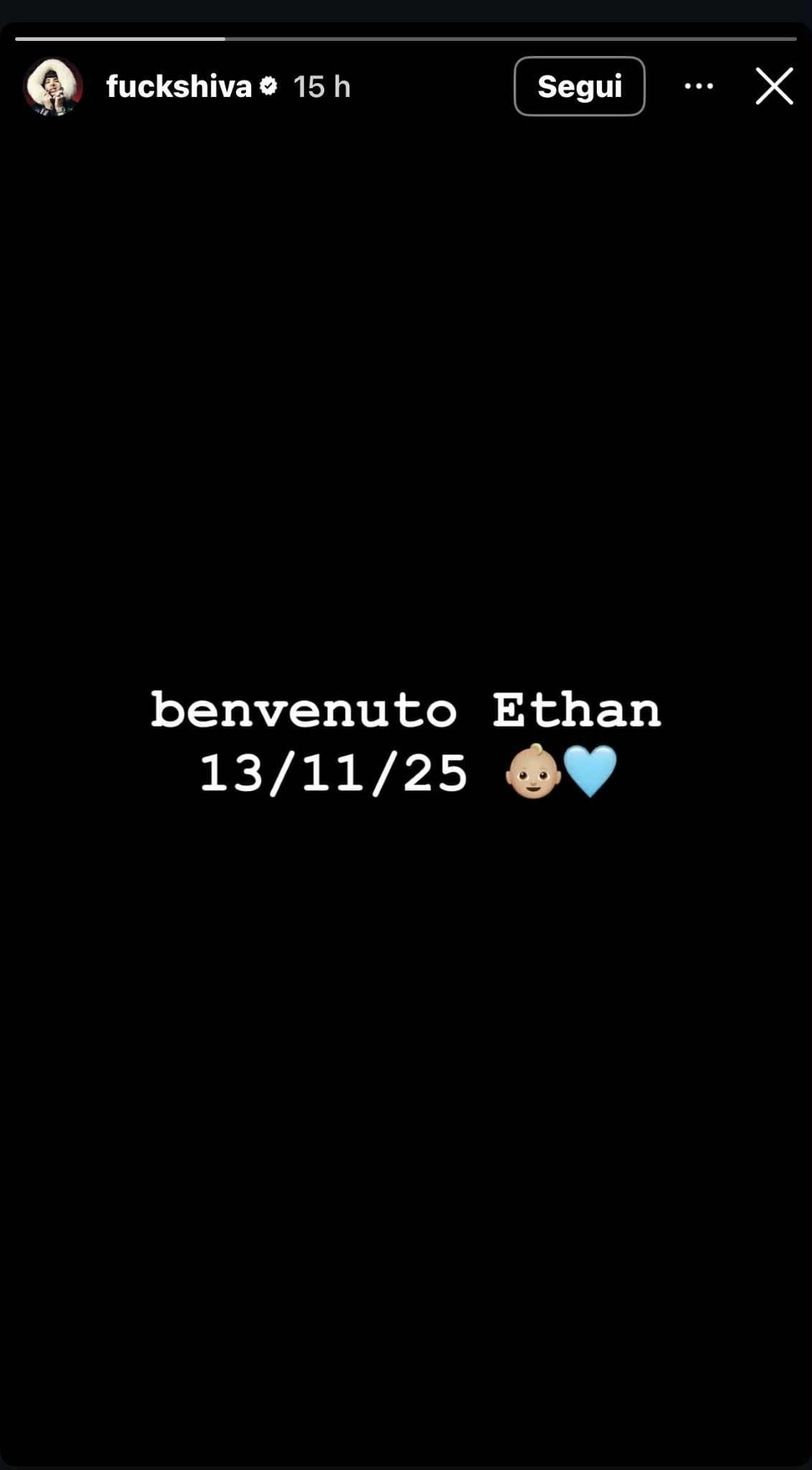 Shiva annuncia la nascita del terzo figlio