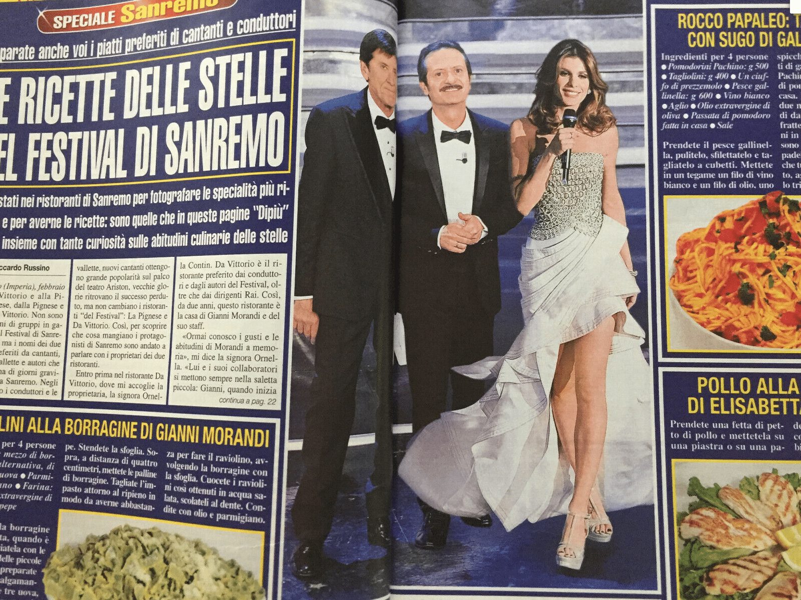 Il servizio con il pollo alla piastra di Elisabetta Canalis