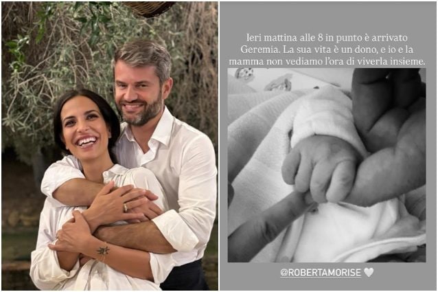 Roberta Morise ed Enrico Bartolini genitori bis, è nato Geremia