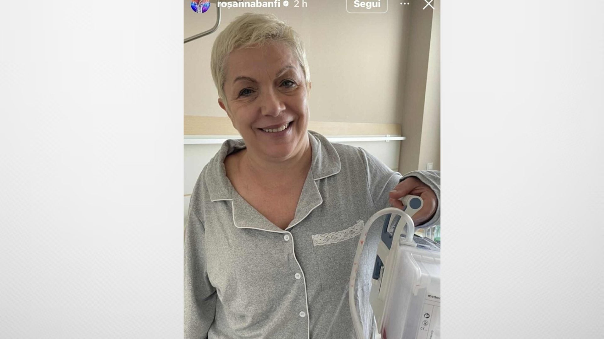 Rosanna Banfi ricoverata in ospedale: "L'ospite non invitato si è ripresentato, lo abbiamo preso a calci"