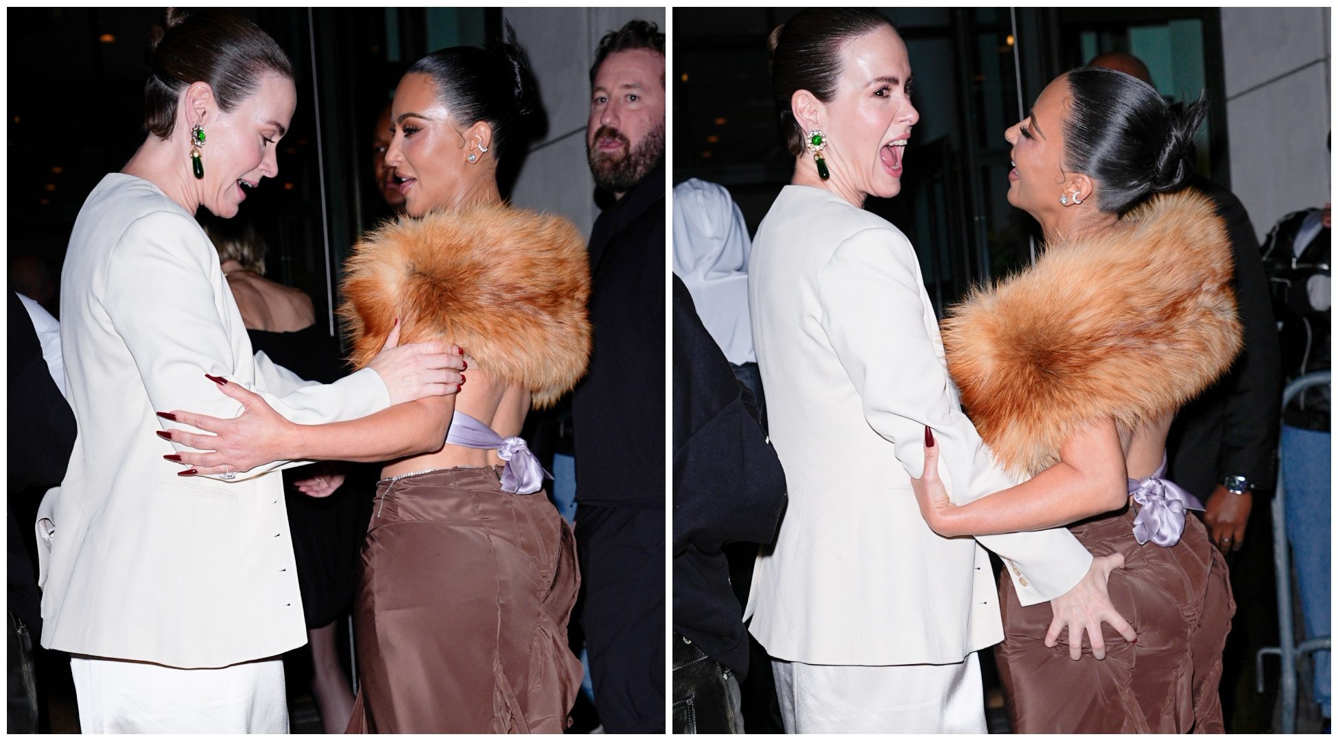 Sarah Paulson e la complicità con Kim Kardashian: schiaffi e toccate al sedere in pubblico, poi il caso della 'patatina'