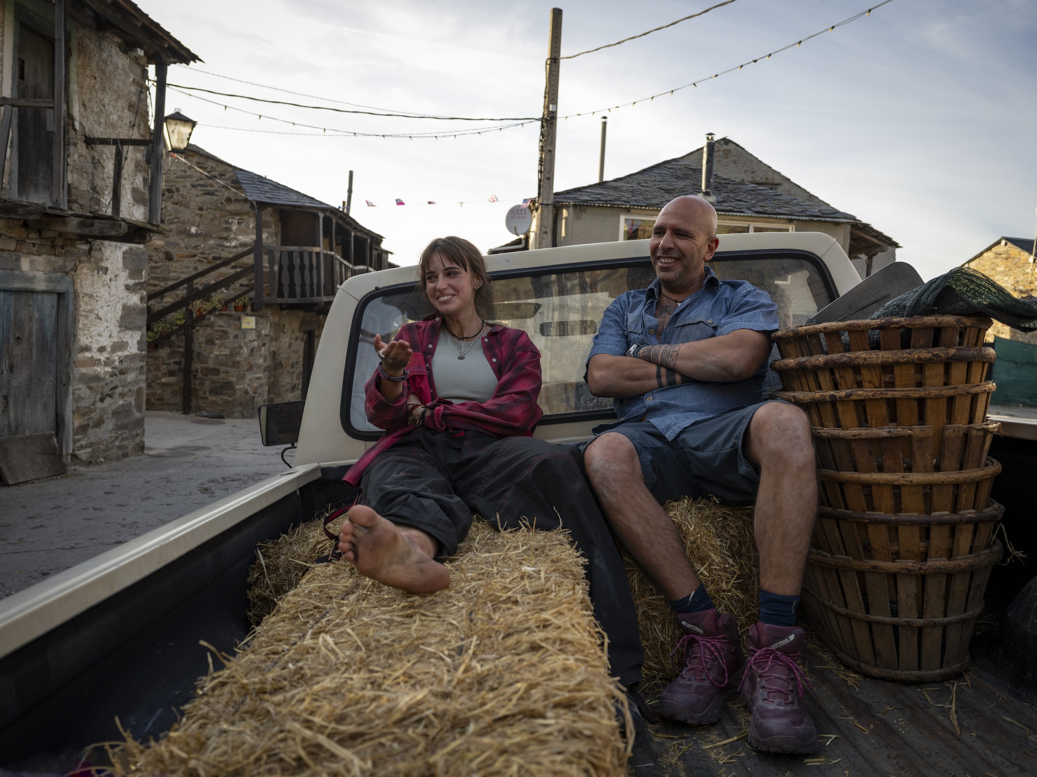 Letizia Arnò con Checco Zalone in Buen Camino