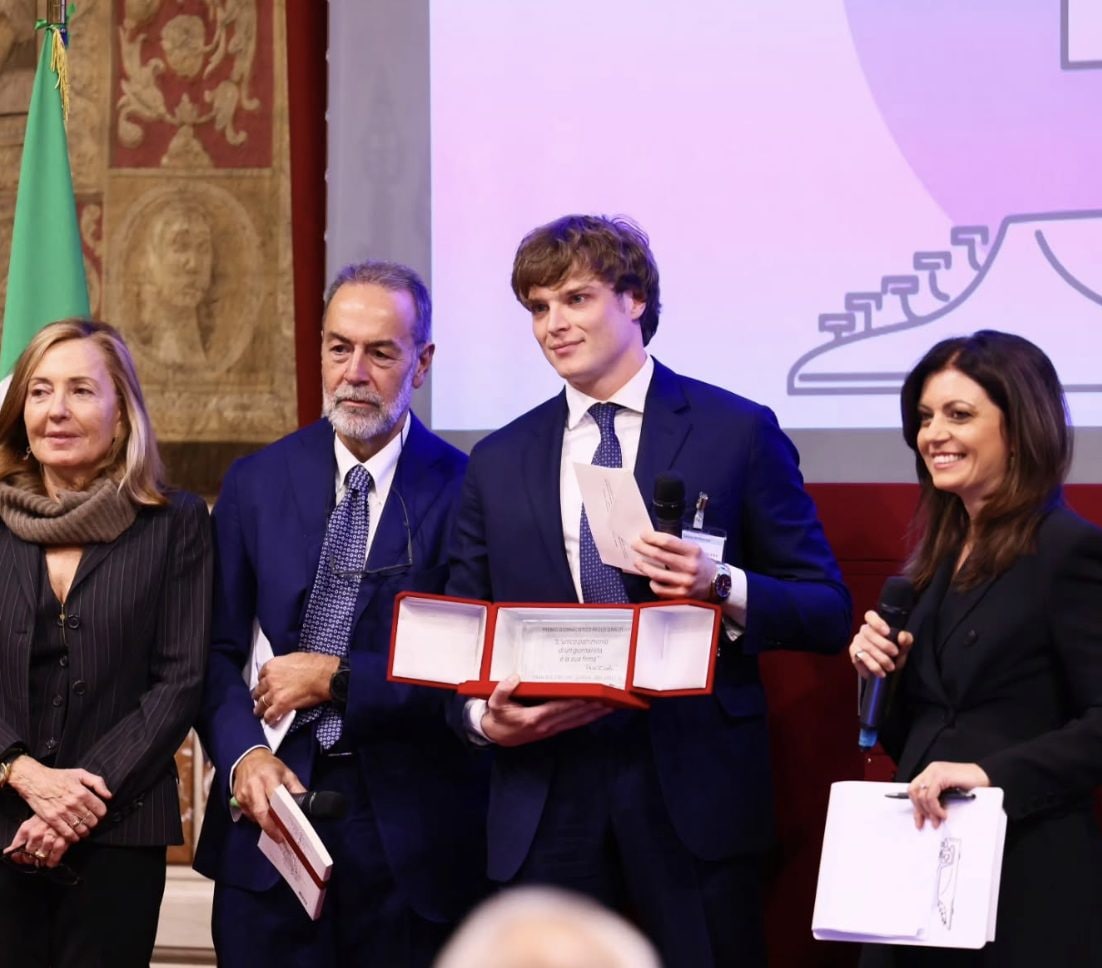 Francesco Bechis alla cerimonia di premiazione del Premio Graldi