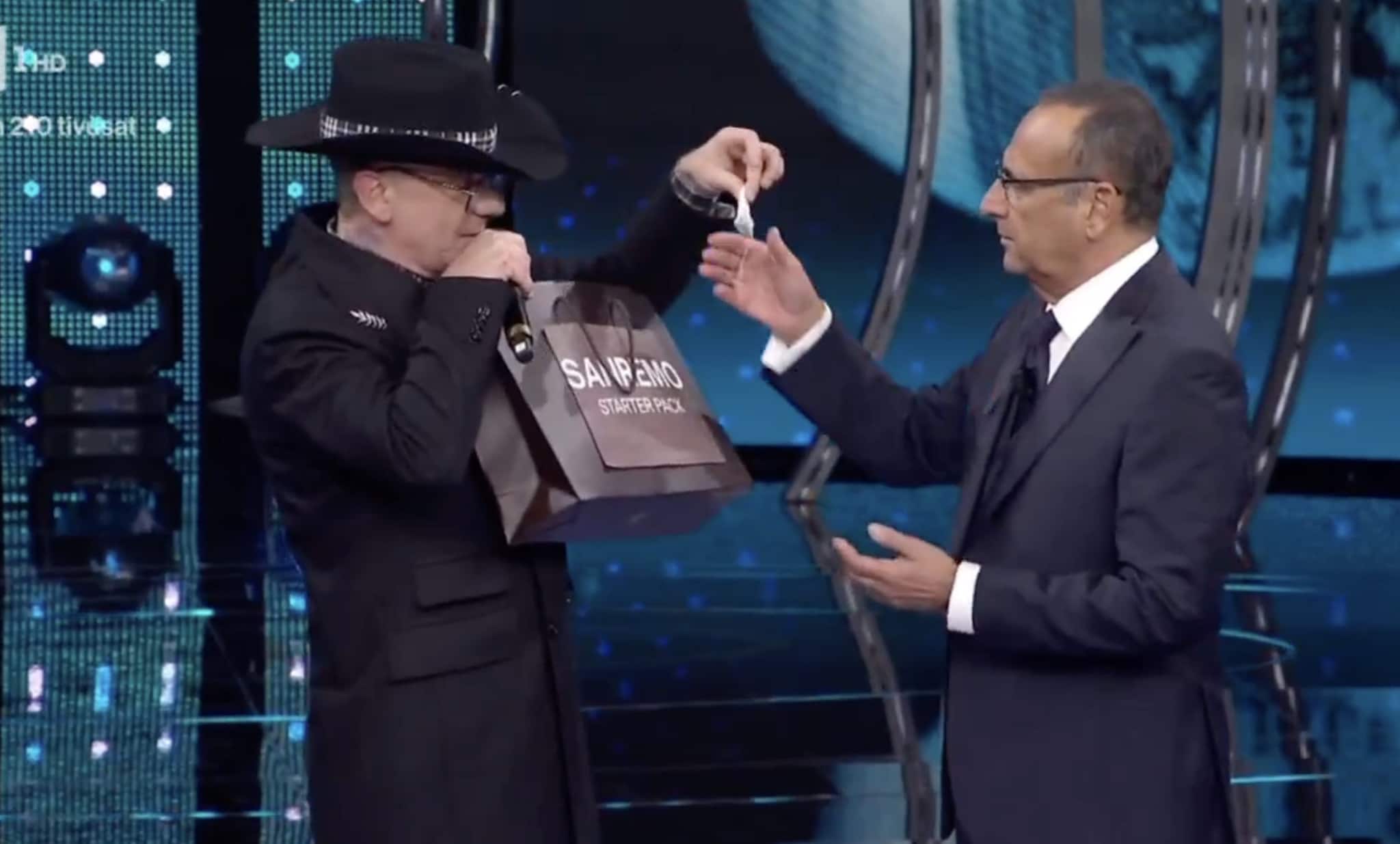 J-Ax prende in giro Conti a Sarà Sanremo: "Ti ho portato la camomilla, devi mantenere la calma", la reazione