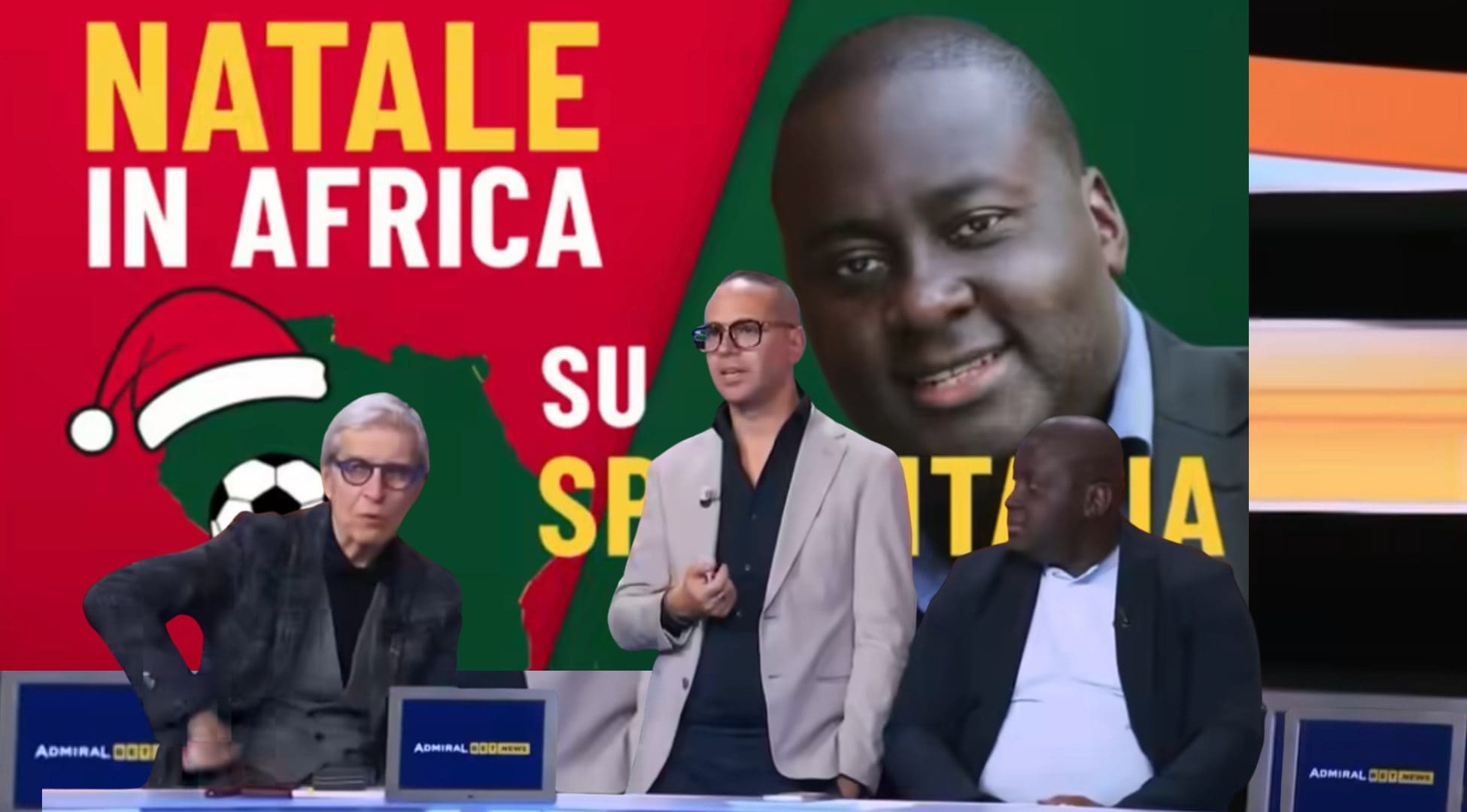 A Sportitalia la regia manda "I Watussi" con Mpasinkatu in studio e tutti ridono, lui: "Non è corretto"