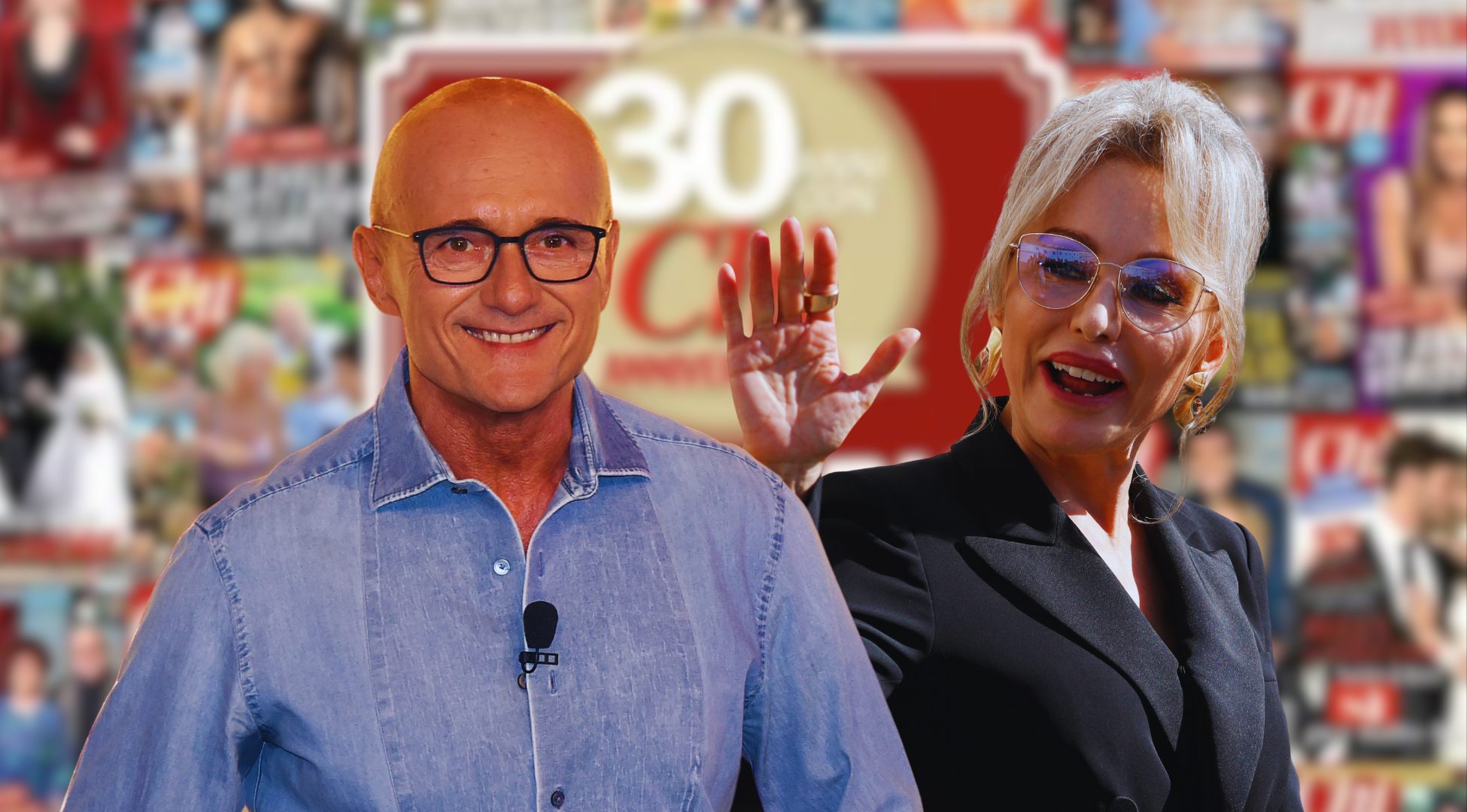 Alfonso Signorini e Marina Berlusconi festeggiano 30 anni di Chi nonostante le accuse di Corona: sui social, commenti chiusi