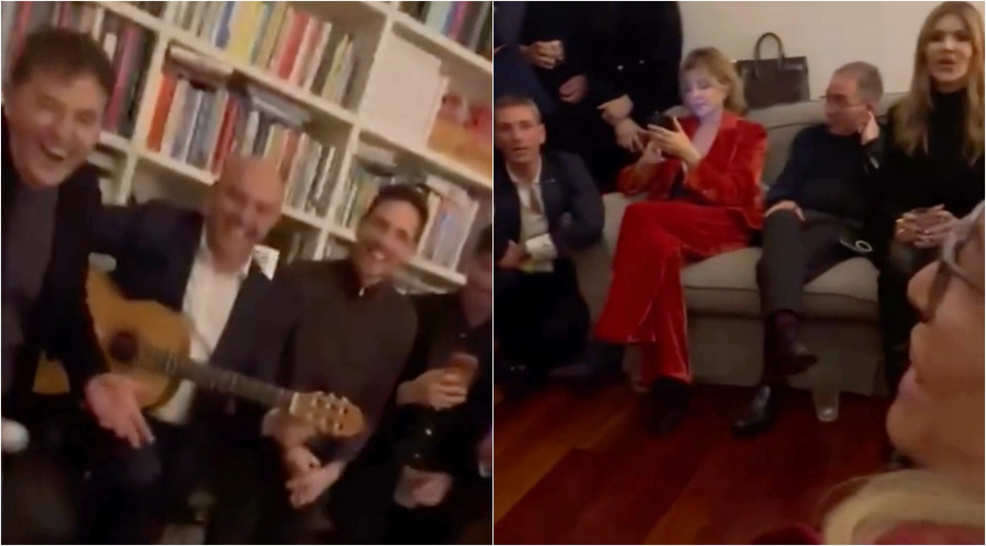 Mara Venier a Teo Mammucari: "Come sempre mandi tutto in vacca", siparietto alla festa di Natale vip di Spadafora