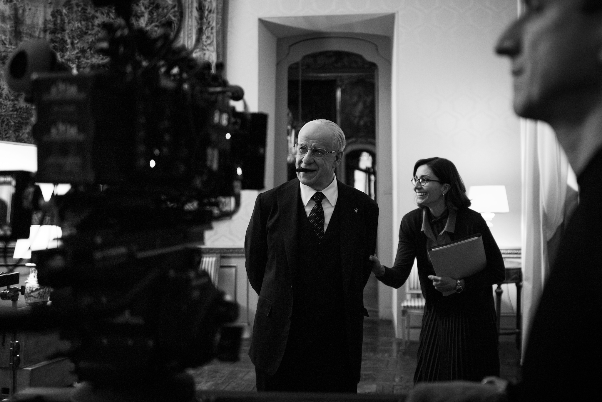 Toni Servillo e Anna Ferzetti sul set