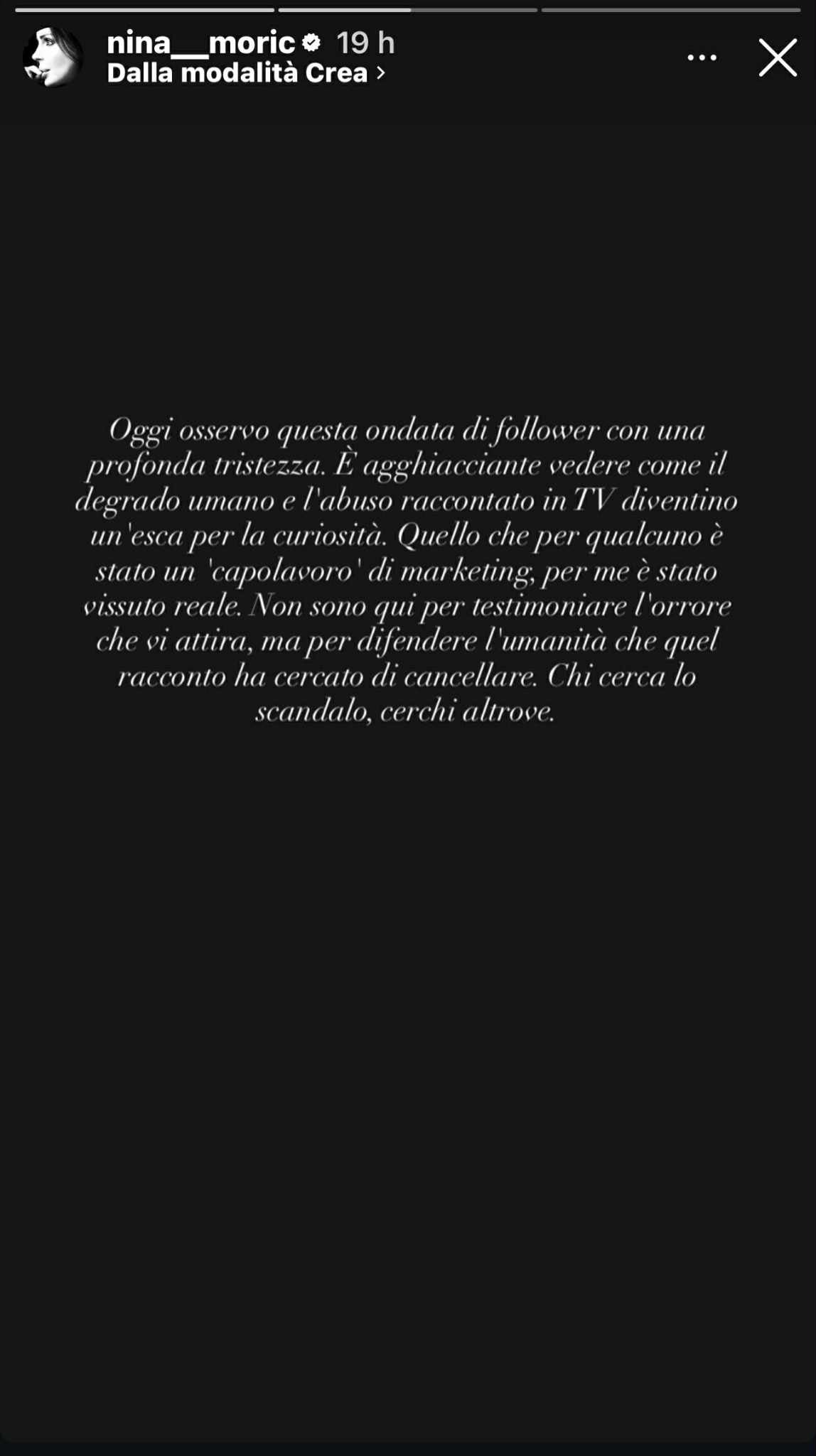 Il commento di Nina Moric a Io sono notizia, docuserie Netflix su Fabrizio Corona