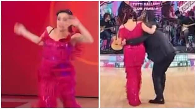 Pamela Petrarolo cade in diretta a Bella Ma', Diaco interrompe tutto: "Ha preso una bella botta"