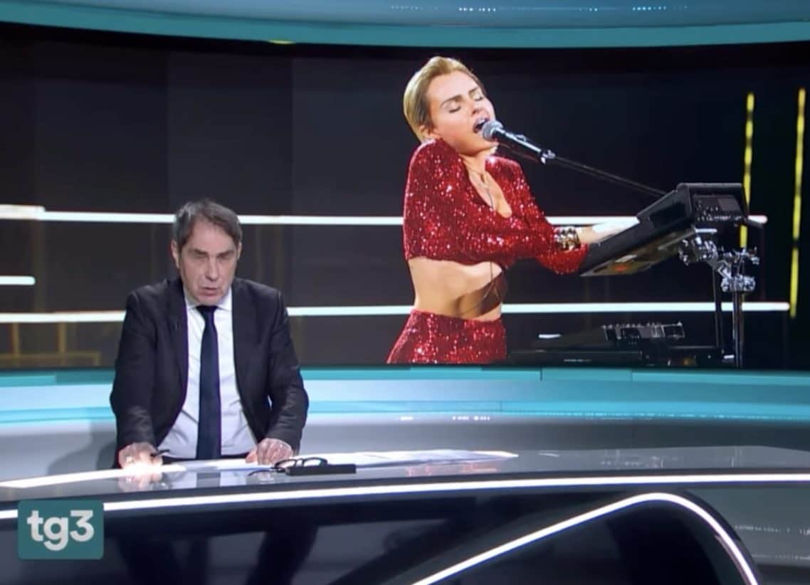 Gaffe al TG3, Maryna scambiata per Serena Brancale: la foto dell'imitazione nel lancio su Sanremo