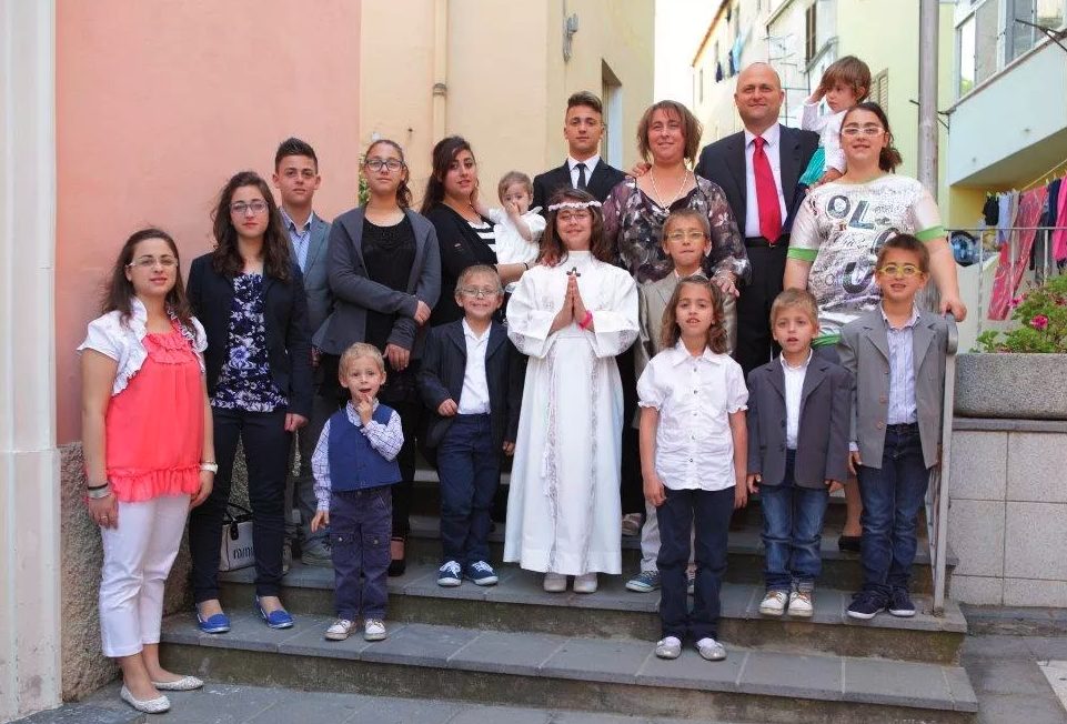 La famiglia Anania nel 2015.