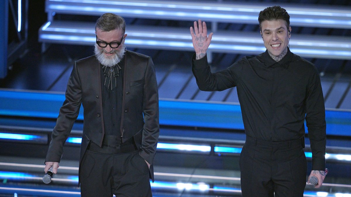 Masini e Fedez via LaPresse a Sanremo 2026