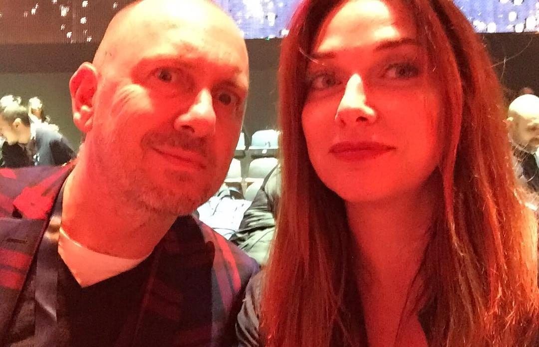 Clotilde insieme a Marco Salvati, ex autore delle trasmissioni condotte da Paolo Bonolis