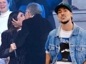 Paolo Bonolis bacia Giorgia a sorpresa a Taratata, la reazione di Emanuel Lo