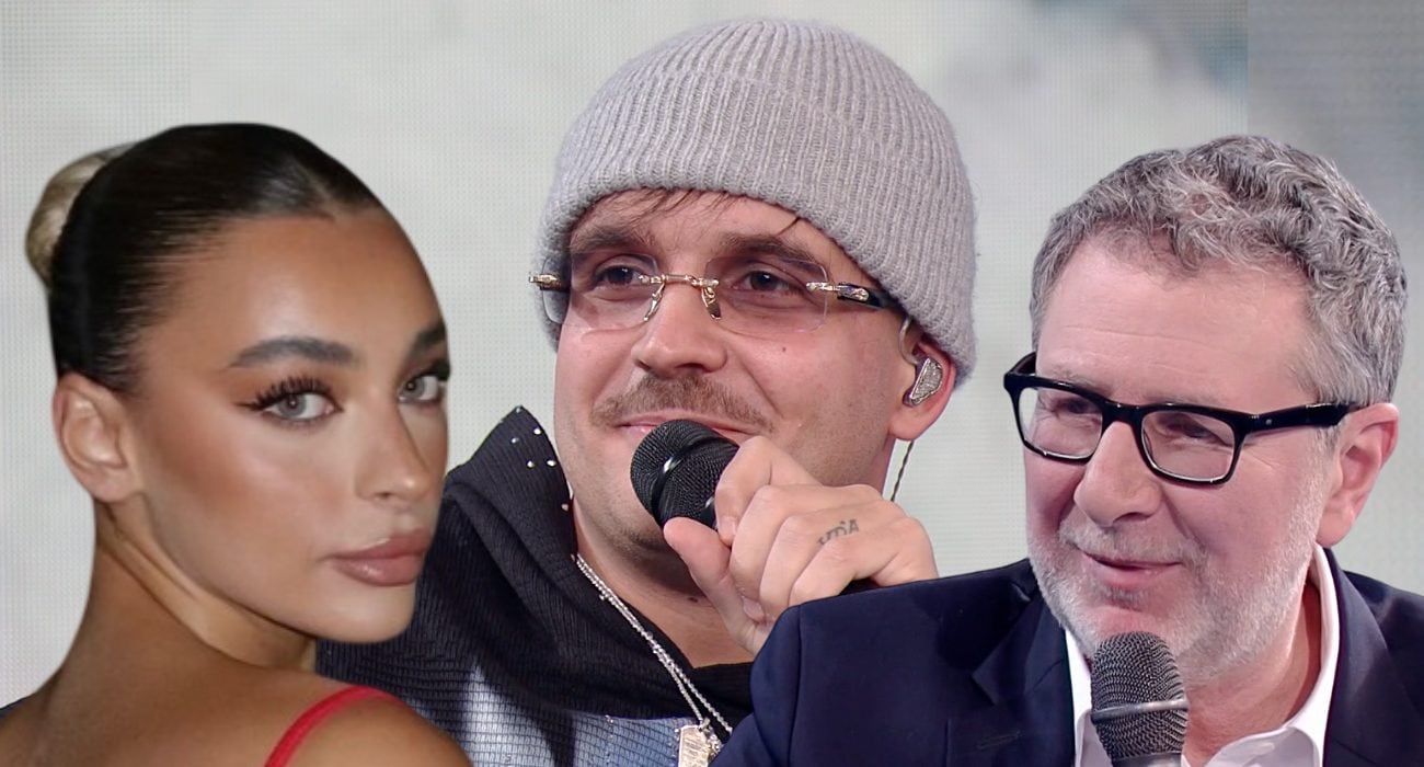 Geolier in tuta a Che Tempo Che Fa si scusa con Fazio: "L'avevo chiesto", poi la dedica a Chiara Frattesi