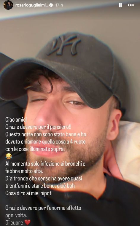 La story pubblicata su Instagram da Rosario Guglielmi
