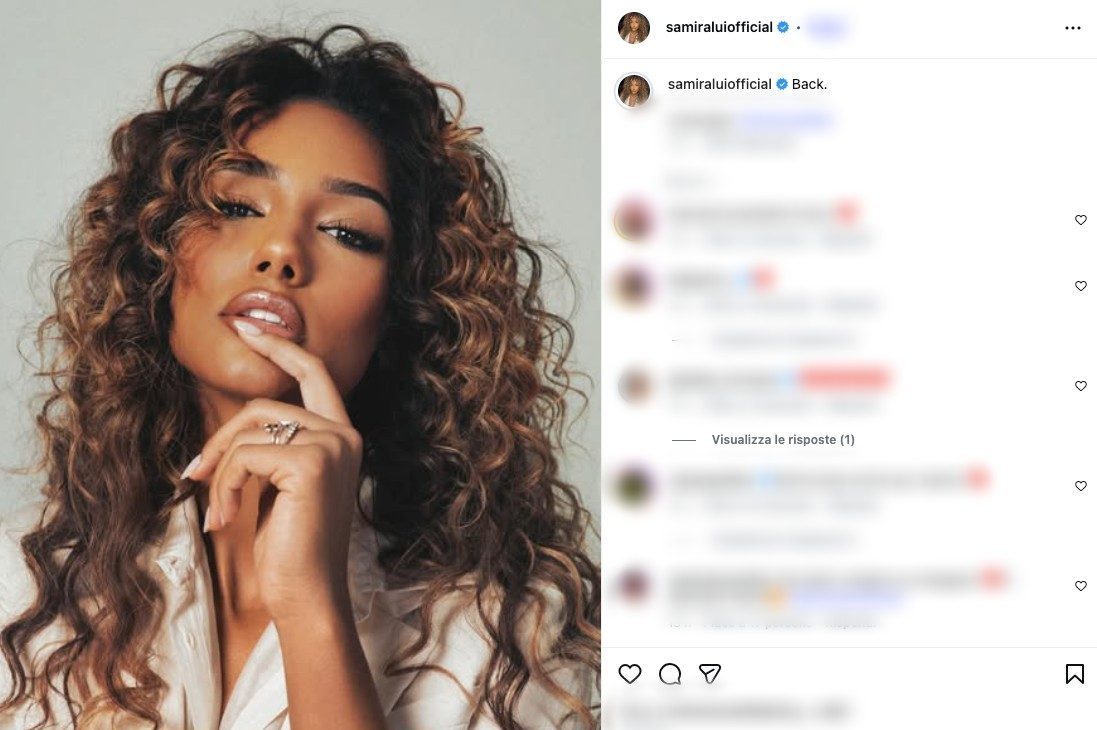 Samira Lui torna su social dopo mesi: "Ho subito un attacco hacker. Questa assenza non ha fatto male"