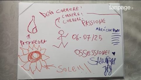 Il disegno di Samurai Jay realizzato per Fanpage.it durante il format "Disegna la canzone".