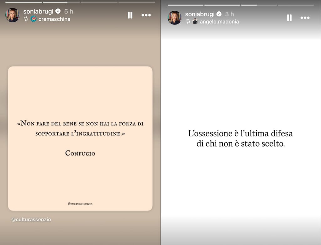 Le Instagram stories di Sonia Bruganelli
