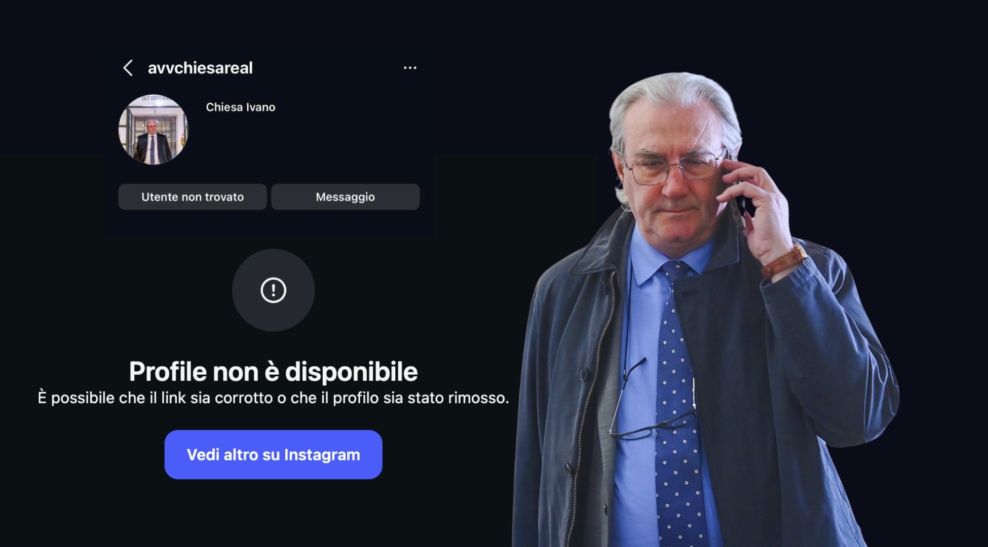 Anche Ivano Chiesa scompare dai social: l'avvocato di Corona non è più disponibile su Instagram