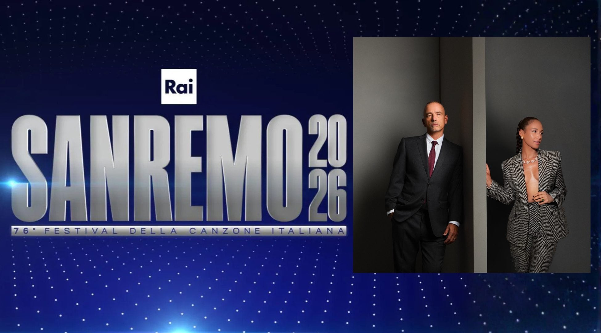 Eros Ramazzotti e Alicia Keys a Sanremo 2026: Carlo Conti annuncia il duetto nella serata di giovedì 26 febbraio