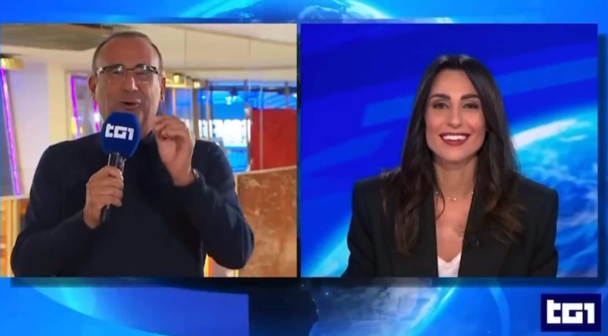Giorgia Cardinaletti co-conduttrice della finale di Sanremo 2026, l’invito di Carlo Conti in diretta al Tg1