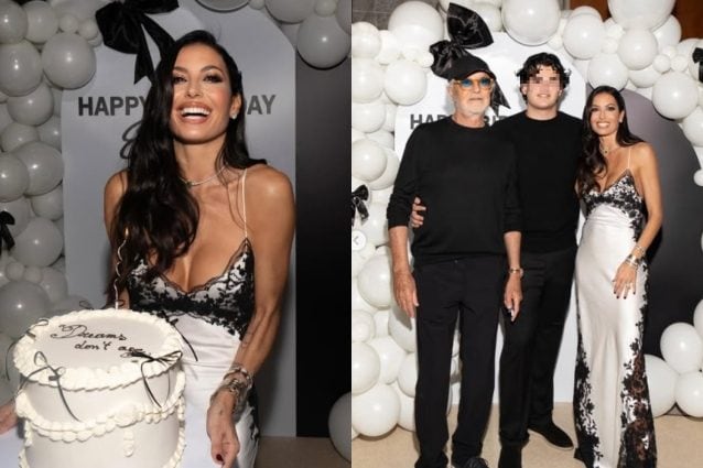 Elisabetta Gregoraci festeggia il compleanno in famiglia, le foto con Nathan Falco e Flavio Briatore