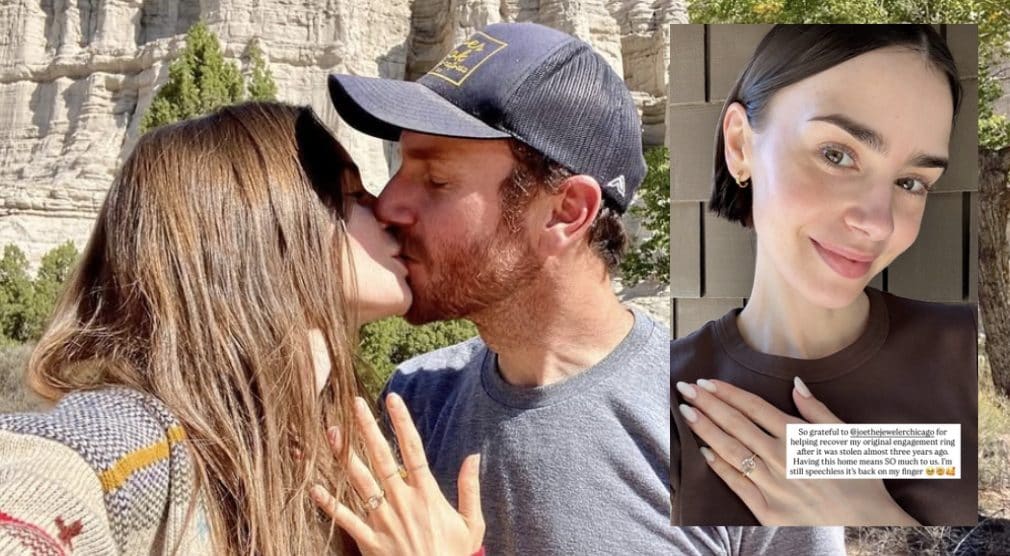 Lily Collins ritrova l'anello di fidanzamento 3 anni dopo il furto: la storia del gioiello da oltre 10mila dollari