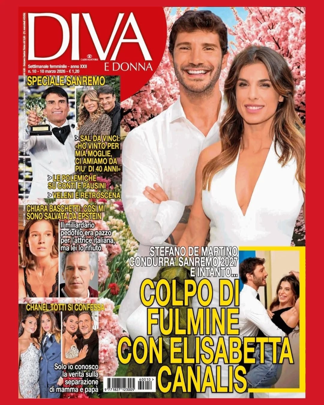 La copertina di Diva e Donna con Stefano De Martino e Elisabetta Canalis