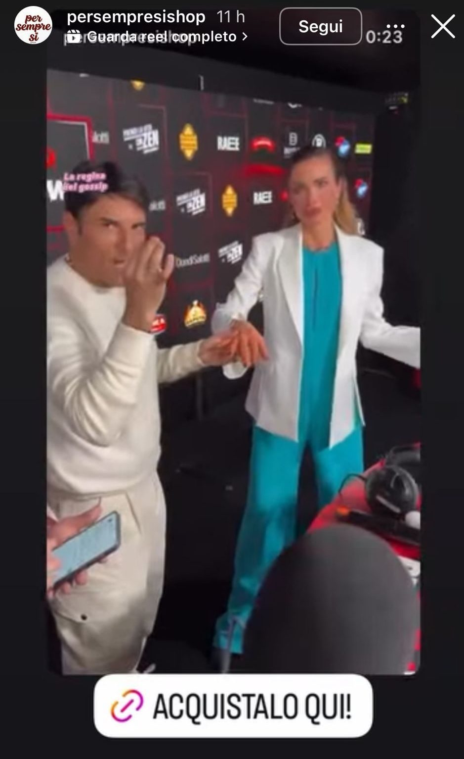 La stories della pagina Instagram "Per Sempre Sì Shop"