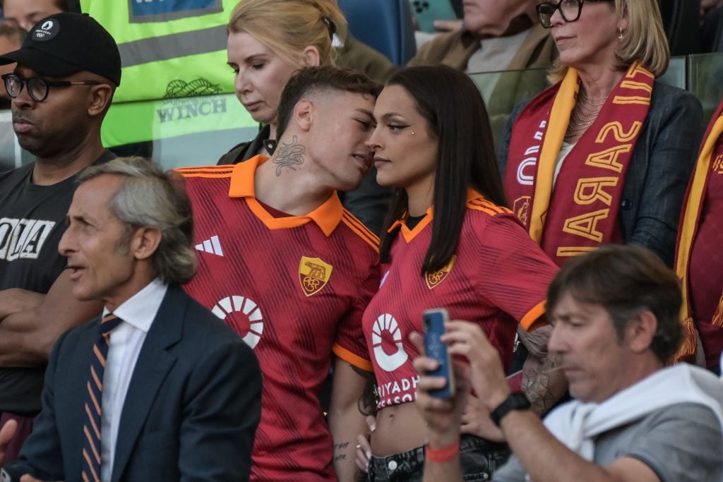 Blanco e Martina Valdes insieme allo stadio Olimpico di Roma ad aprile 2024