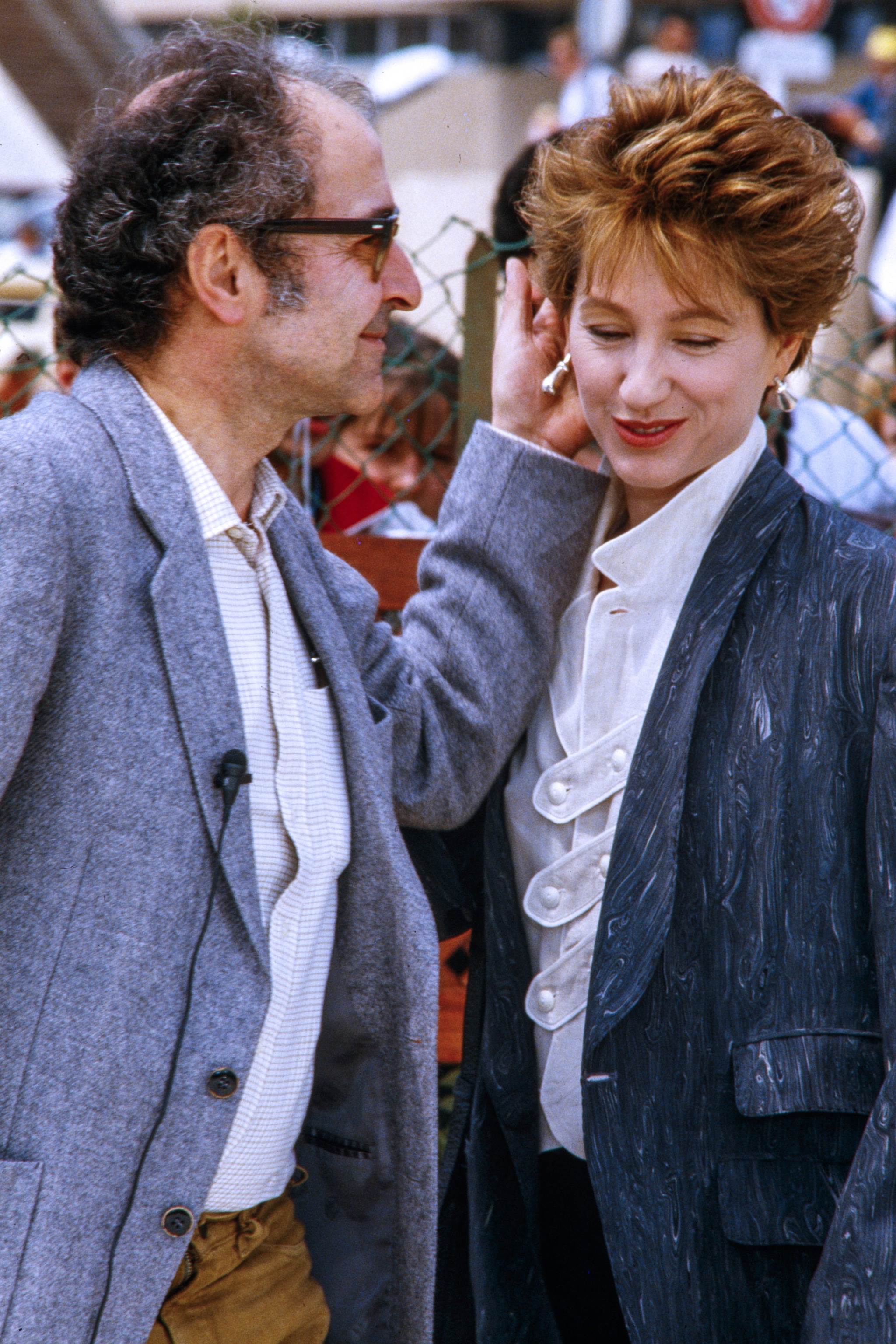 Nathalie Baye e Jean–Luc Godard nel 1980