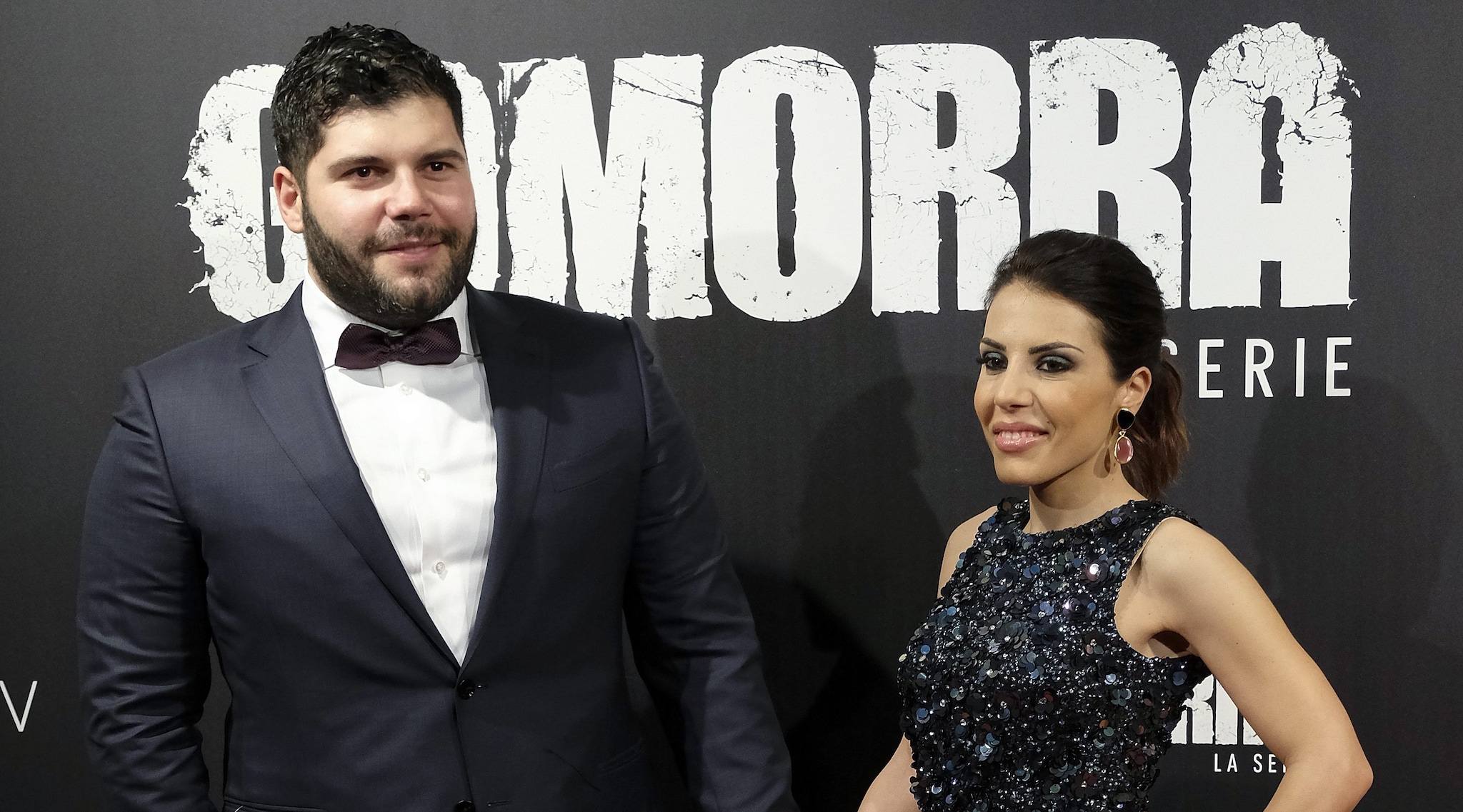 Salvatore Esposito e Paola Rossi alla premiére di Gomorra nel 2018