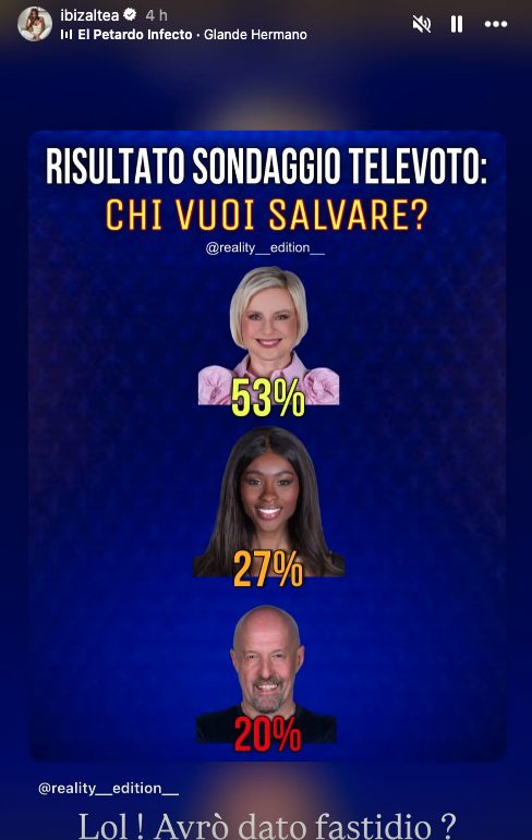 La story pubblicata su Instagram da Ibiza Altea