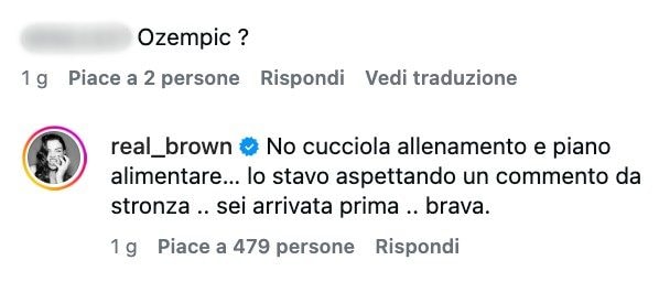Il commento di Emma Marrone su Instagram