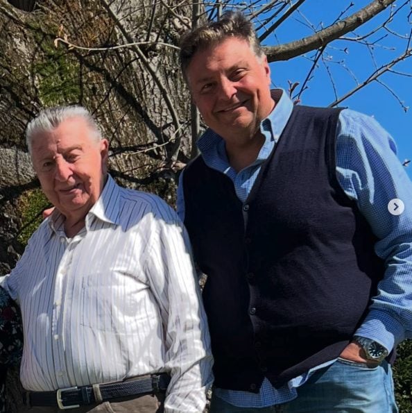 Claudio Lauretta con il padre Domenico nel giorno dell’anniversario