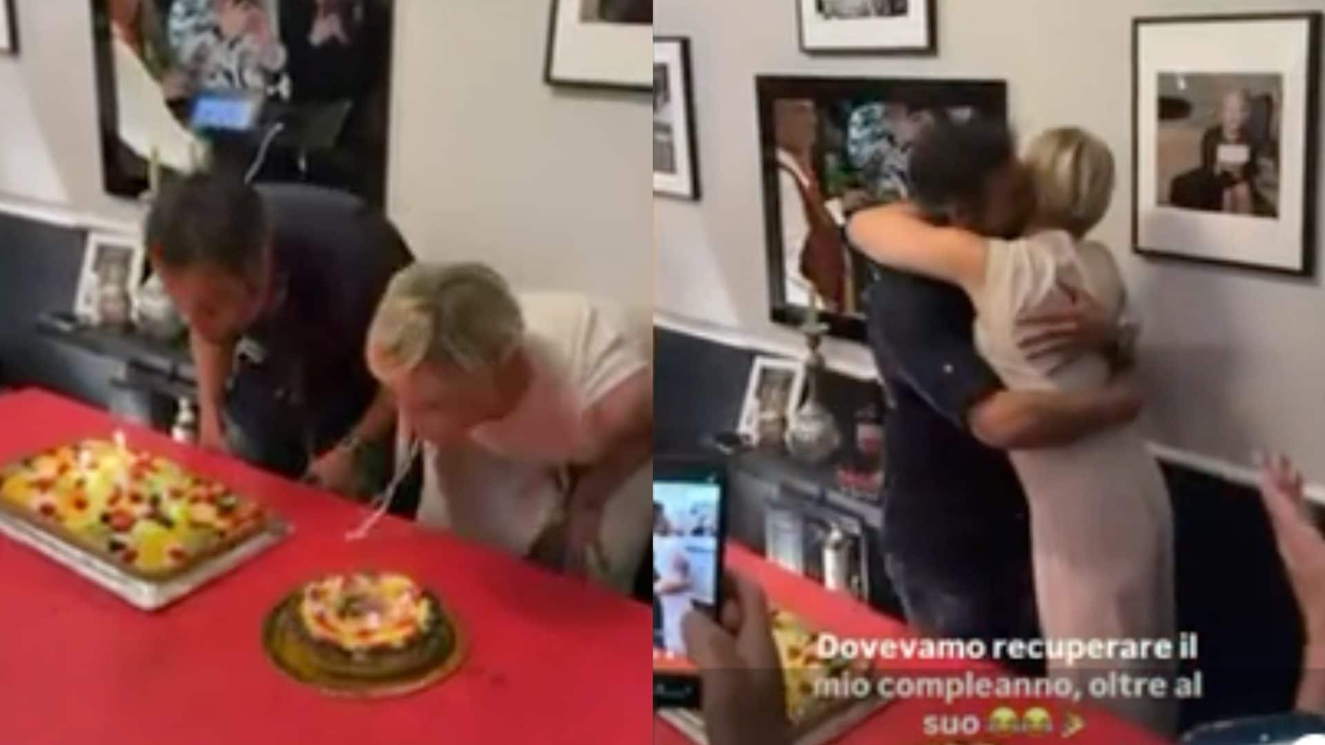 Antonella Elia e Pietro Delle Piane festeggiano insieme il compleanno, abbraccio e complicità post GF tra ex