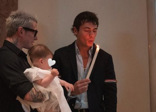 Benjamin Mascolo festeggia il battesimo della figlia, Federico Rossi fa da padrino: "Amici, colleghi e fratelli"