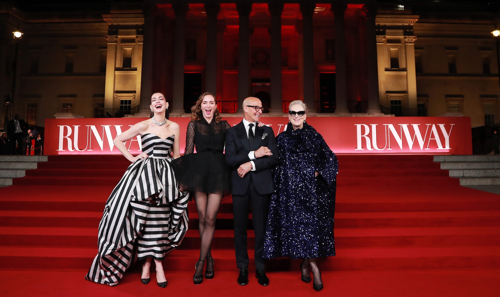 Il cast alla The National Gallery, Londra